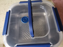 【网红品】不锈钢保鲜盒带盖子全密封冰箱收纳盒户外便当饭盒餐盒 天蓝色单件装1800ml 实拍图
