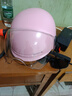 Andes HELMET3C认证电动摩托车头盔男女四季通用夏季透气防晒安全帽电瓶车骑行半盔 磨砂浅粉【透明短】 均码 实拍图