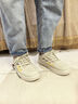 森馬男鞋2025秋季新款休闲百搭小白鞋子男士软底轻便厚底增高板鞋男款 米色 40 实拍图