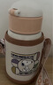史努比（SNOOPY）儿童保温杯带吸管直饮男女小学生316不锈钢喝水杯子双盖壶500ml咖 实拍图