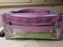 离草笔袋透明笔袋初中生高颜值透明笔袋考试专用文具盒大容量小学生铅笔盒 6层薰衣草紫色 实拍图