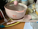 粉色蝴蝶结大号陶瓷泡面带盖螺蛳粉碗面碗高颜值釉下彩好看少女心 【粉色】 蝴蝶结-泡面碗 泡面碗+盖+勺+筷 【四件套】 实拍图