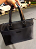 袋鼠商务公文包男士手提包单肩包斜挎包办公通勤14英寸笔记本电脑 黑色 实拍图