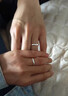 刻字999足银戒指女男闭口素圈尾戒光面情侣戒指实心宽版欧美风 【开口】宽约3mm弧面 开口调节款 实拍图