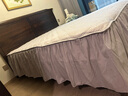雅鹿水洗棉床裙式床单单件纯色夹棉防尘保护套床罩1.8x2米床笠罩防滑 佳人-绅士灰 180*200cm【单床裙】 实拍图