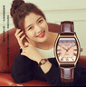 聚利时（Julius）手表女酒桶形复古气质百搭石英防水时尚学生女士手表咖色JA-703D 实拍图