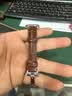 维途真皮手表带男小牛皮蝴蝶扣表链女配件适用于天梭浪琴卡西欧dw天王 棕色棕线-银色自动蝴蝶扣 14MM 实拍图