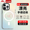 暴走适用苹果13promax手机壳 iPhone13promax保护套MagSafe磁吸硅胶软边磨砂肤感半透镭射渐变防摔硬壳 实拍图