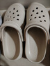 朴西洞洞鞋女夏季厚底踩屎感情侣防滑拖鞋 奶杏色  35-36  实拍图