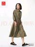 优衣库女装尼龙连衣裙/7分袖裙子480632 56 橄榄色 XS /150/76A 实拍图
