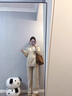 南叮雅格孕妇装秋季套装新款韩版长袖连帽拉链卫衣宽松长裤两件套新款秋装 杏色套装 M 80-115斤 实拍图