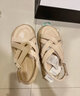 达芙妮（DAPHNE）凉鞋女厚底松糕底女生学生夏季新款百搭户外外穿平底凉拖鞋 米色-156 38 标准码 实拍图