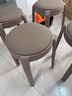 塑料凳子加厚家用餐厅吃饭软包圆凳可叠放备用椅子现代简约高板凳 4高级棕【甄选软包-纵享舒适】 实拍图