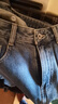 森马（Semir）森柔牛仔|牛仔裤女抓毛拖地裤显腿直2024冬季阔腿裤109724124001 实拍图