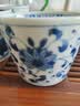 陶趣居 日本进口蓝凛堂手绘蓝染水杯和风陶瓷茶杯寿司点心杯喝水主人杯 菊唐草 茶杯 实拍图
