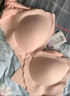婧麒（JOYNCLEON）前开扣小贝壳哺乳内衣女薄款聚拢怀孕期产后喂奶睡觉孕妇文胸 樱花粉-升级款 XXL 实拍图