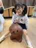 MQDMINI童装女童长袖t恤儿童5A抗菌上衣小学生甜美百搭打底 爱心狗 实拍图