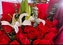 幽客玉品鲜花速递红玫瑰花束表白送女友老婆生日礼物全国同城配送 33朵红玫瑰百合花束 实拍图