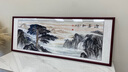 墨派新中式客厅装饰画沙发背景墙挂画办公室山水画横幅手绘国画壁画 迎客松A款 160*60cm/实木框+喷绘(适合2.0米沙发) 实木边框 实拍图