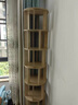 莱美汇实木旋转书架360度落地移动置物架一体靠墙边小窄柜家用转角书柜 【实木六层】44*198CM-黑橡木色 实拍图