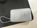 小米自带线充电宝10000mAh 口袋版小巧便携 移动电源随身充 双向快充安卓苹果通用 安全耐用 灰蓝色 实拍图