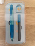 得力(deli)矫姿自动铅笔0.9mm加粗铅芯不易断胖胖铅 儿童学生文具(笔+铅芯+橡皮+姓名贴)SH150 蓝杆 实拍图
