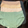 美·雅·挺女士内裤中腰100%纯棉裆石墨烯抗菌收腹提臀女式无痕三角短裤头 中腰纯棉款（粉+豆+肤+绿） 4条 L 【适合80-105斤】 实拍图