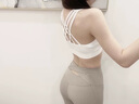 李宁（LI-NING）运动内衣女瑜伽健身文胸中强度支撑速干透气背心跑步 白色 M 实拍图