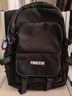 朗斐双肩包男士背包初中高中大学生大容量书包女旅行商务笔记本电脑包 黑色大号+挂件+随机徽章 实拍图