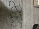 呈爱不锈钢S挂钩金属厨房衣服装大中小S钩S勾s型形挂钩子 小号实心S金属挂钩 5个 实拍图