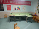 晶霄儿童学习桌椅套装作业课桌子小孩书桌写字桌学校小学生家用可升降 【校园pro款】双柱课桌+椅太子绿 实拍图