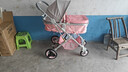 逗逗熊婴儿推车高景观减震手推车宝宝可坐可平躺婴儿双向折叠儿童手推车 奢华-藕粉【四轮橡胶买一送八】 实拍图