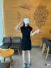斐乐 斐乐官方女装针织连衣裙2025夏季新款时尚休闲无袖收腰裙子 正黑色-BK XL 175/92A/XL 实拍图
