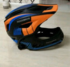 洛克兄弟儿童骑行头盔平衡车滑步车全盔自行车轮滑安全帽可拆卸 升级款黑橙蓝（全盔半盔可切换） M 实拍图