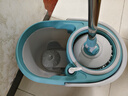 斯妮帝脚踩旋转拖把桶四驱动脚踏拖把拖布地拖墩布套装免手洗清洁工具 木马X6 蓝色 35cm 液压加强杆1盘1头4 实拍图