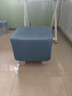 竹思乐实木布艺小凳子家用矮凳墩门口换鞋凳沙发凳成人休闲方凳 【加厚加固加大】天蓝色实木凳 实拍图