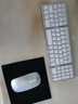 HUKE 折叠键盘鼠标手机无线三蓝牙笔记本办公iPadPro平板带数字键鼠套装Mac电脑触控板键盘 Type-c充电折叠蓝牙便携键盘鼠标数字款银色 实拍图
