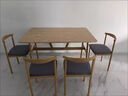 莱美汇餐桌小户型家用现代简约餐桌椅休闲快餐厅桌椅组合饭桌长方形桌子 原木色140*80 一桌六椅 实拍图