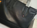 ANYSMIC奢侈高端品牌男士公文包商务手提包电脑包真皮高端软皮大容量韩版 黑色 小号38*28*6 实拍图