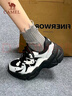 骆驼（CAMEL）复古老爹女鞋厚底增高休闲运动鞋子 K24B09L7022 黑白/鱼子灰 35 实拍图