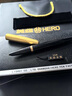 英雄（HERO）【10K金笔】1000钢笔经典暗尖钢笔商务学生练字笔硬笔书法笔签字笔生日礼物可定制钢笔 黑杆金帽10K金笔（约0.5mm） 实拍图