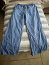 优衣库女装麻混纺松紧长裤/休闲裤473791 65 宝蓝色 S /155/62A 实拍图
