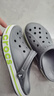crocs卡骆驰洞洞鞋贝雅卡骆班轻便耐磨一脚蹬休闲鞋|205089 石板灰/青柠绿-0GX 43 (270mm) 实拍图