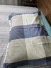 纯棉枕套一只装全棉枕头套30x50男家用48x74学生40x60单人一只装 蓝大格 40X60cm学生枕套一只 实拍图
