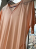 全棉时代（PurCotton）2025夏新品女士凉感水光棉家居裙垂顺柔润 超凡粉橘 XL (170) 实拍图