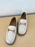 百丽2025新款马衔扣乐福女百搭单鞋Z3B1DAA5 米白 40 实拍图