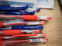 晨光(M&G)经典风速Q7/0.5mm红色中性笔子弹头签字笔顺滑拔盖水笔办公用笔6支 实拍图