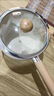 双喜酷德国辅食锅婴儿煎煮炒一体燃气灶无涂层宝宝奶锅陶瓷不粘锅蒸煮泡 内钛外白小锅+钢化盖 14cm 实拍图