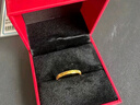 中国黄金（CHINA GOLD）足金碎冰冰戒指男女款黄金固口素圈指环情人节生日礼物送女友老婆 碎碎冰戒指 圈号14 0.9g 实拍图
