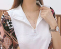 EOTH18k金莫桑石钻项链女锁骨链玫瑰彩金灵动吊坠女友情人节生日礼物 18K玫瑰金莫桑石吊坠+925链子+证书 实拍图
